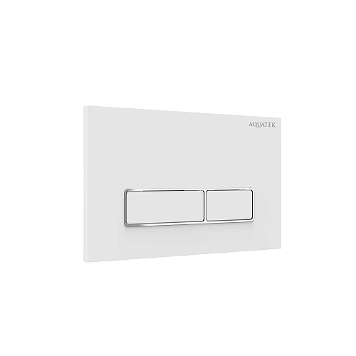 Клавиша смыва Aquatek KDI-0000061 HA белый глянец ободок хром Клавиша смыва Aquatek KDI-0000061 HA белый глянец ободок хром