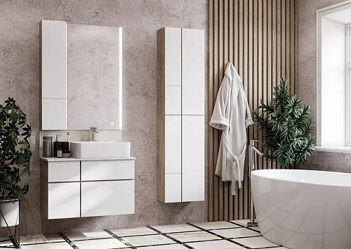 Шкаф Aquaton модуль Мишель 23 дуб эндгрейн, белый 1A244303MIX40 Шкаф Aquaton модуль Мишель 23 дуб эндгрейн, белый 1A244303MIX40