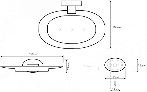 Мыльница Bemeta OVAL 118408041 Мыльница Bemeta OVAL 118408041