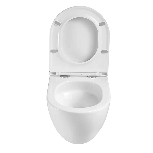 Унитаз подвесной Vincea Bien VT1-51T безободковый, цвет белый, ультратонкое soft-close сиденье Унитаз подвесной Vincea Bien VT1-51T безободковый, цвет белый, ультратонкое soft-close сиденье