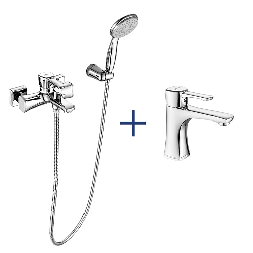 Комплект смесителей Lemark EVITTA LM0580C 2 в 1, хром Комплект смесителей Lemark EVITTA LM0580C 2 в 1, хром