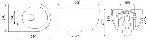 Комплект унитаза BERGES EGO Rimless с инсталляцией NOVUM525, кнопка L3 хром глянец, Крышка-сиденье 043231 Комплект унитаза BERGES EGO Rimless с инсталляцией NOVUM525, кнопка L3 хром глянец, Крышка-сиденье 043231