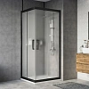 Душевой уголок STWORKI Карлстад 90x80 см профиль черный матовый, стекло матовое 467238