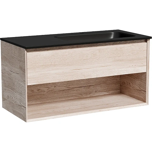 Тумба под раковину Sancos Marmi 1.0 MR1.0100REG правая, 995х445х520, дуб галифакс натуральный, подвесная Тумба под раковину Sancos Marmi 1.0 MR1.0100REG правая, 995х445х520, дуб галифакс натуральный, подвесная