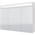 Зеркальный шкаф DREJA UNI, 120 см, 3 дверцы, 6 стеклянных полок, с LED-подсветкой и выключателем, бе 99.9013 Зеркальный шкаф DREJA UNI, 120 см, 3 дверцы, 6 стеклянных полок, с LED-подсветкой и выключателем, бе 99.9013