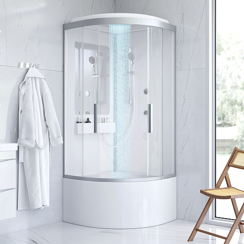 Душевая кабина AM.PM Like Deep W80C-019A-090MTA с гидромассажем 90х90 см Душевая кабина AM.PM Like Deep W80C-019A-090MTA с гидромассажем 90х90 см