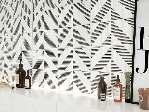 Вставка Cersanit Calacatta шеврон белый 29,8x59,8 15925 Вставка Cersanit Calacatta шеврон белый 29,8x59,8 15925