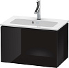 Картинка анонса товара «тумба под раковину duravit l-cube lc615604040 подвесная 62 см черный глянцевый»
