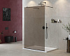 Картинка анонса товара «душевая перегородка cezares liberta-l-2-120-br-nero 120см стекло тонированное (бронза), профиль черный»