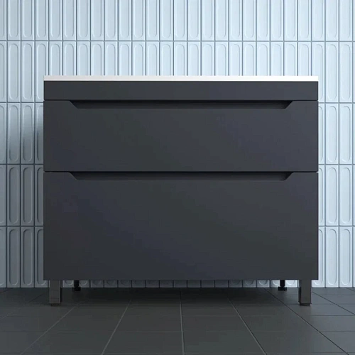 Тумба под раковину Style Line Остин 100 см ЛС-00002400 напольная, графит Тумба под раковину Style Line Остин 100 см ЛС-00002400 напольная, графит