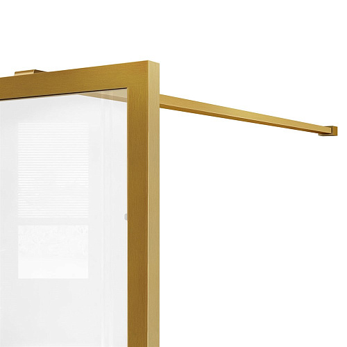 Душевая перегородка Vincea Walk-In VSW-1HC800CFBG, 800x2000, браш. золото, стекло прозрачное/рифлено Душевая перегородка Vincea Walk-In VSW-1HC800CFBG, 800x2000, браш. золото, стекло прозрачное/рифлено