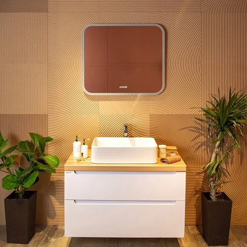 Зеркало Silver mirrors СТИВ-4 700x680 Сенсорный выключатель + ЧАСЫ ФР-00001699 Зеркало Silver mirrors СТИВ-4 700x680 Сенсорный выключатель + ЧАСЫ ФР-00001699