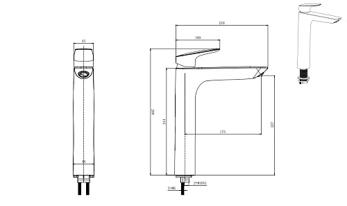 Смеситель для раковины Aquatek ВЕГА AQ1004CR хром Смеситель для раковины Aquatek ВЕГА AQ1004CR хром