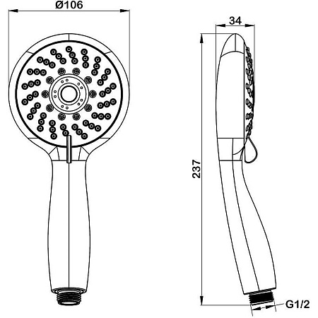 Душевая лейка Swedbe Hermes 5122B