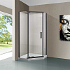Картинка анонса товара «душевой уголок vincea stresa vsp-1s900clgm, 900x900, вороненая сталь, стекло прозрачное»