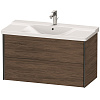 Тумба под раковину Duravit XVIU XV41170B221 подвесная 101 см орех/черный
