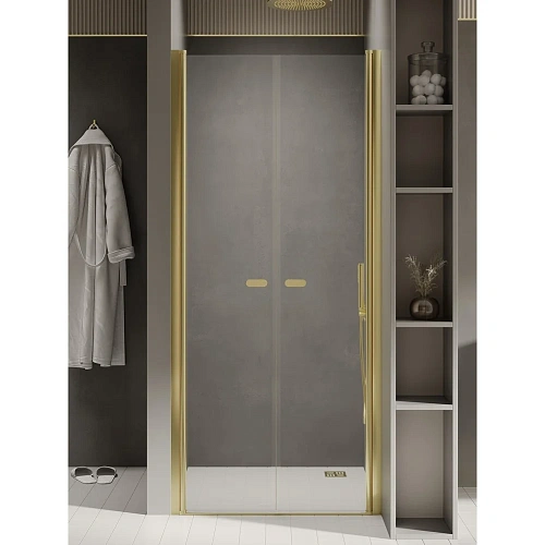 Душевая дверь NEW TRENDY NEW SOLEO LIGHT GOLD 150x195 D-0525A светлое золото Душевая дверь NEW TRENDY NEW SOLEO LIGHT GOLD 150x195 D-0525A светлое золото