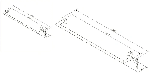 Полотенцедержатель AM.PM Awe A15346400 66 см Полотенцедержатель AM.PM Awe A15346400 66 см