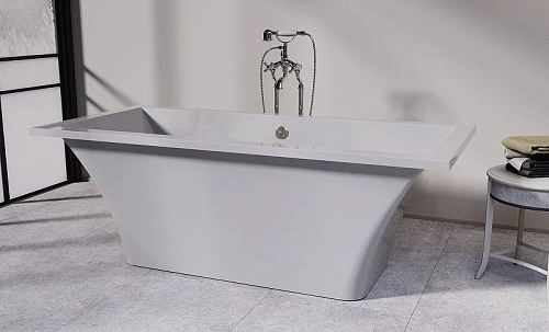 Ванна из искусственного камня Astra-Form Лотус, белая 01010036 Ванна из искусственного камня Astra-Form Лотус, белая 01010036