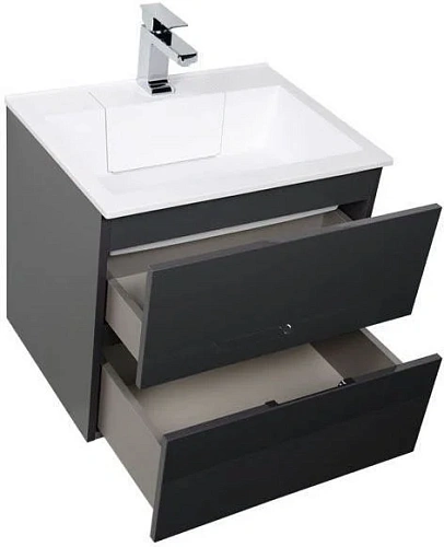 Тумба под раковину Aquanet Алвита 60 серый антрацит 00183991 Тумба под раковину Aquanet Алвита 60 серый антрацит 00183991