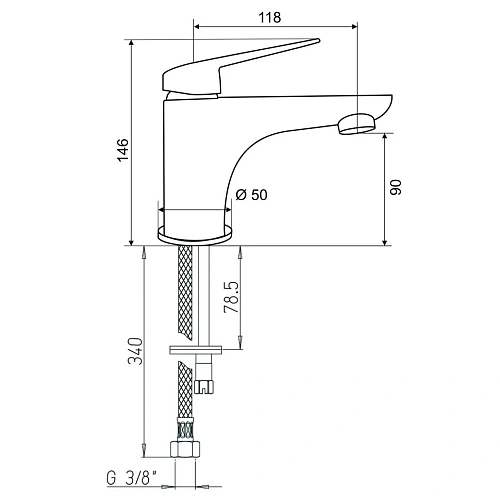 Смеситель для раковины Paini Laguna LAYO205 черный Смеситель для раковины Paini Laguna LAYO205 черный