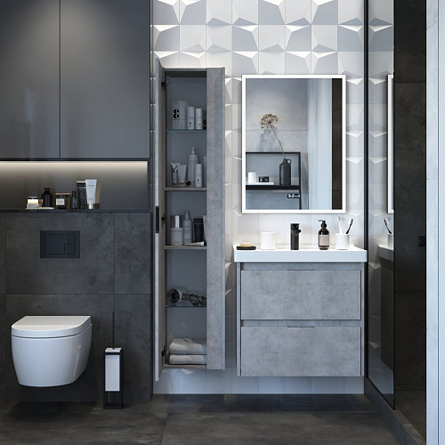 Шкаф-пенал BRIZ Чикаго п-35 универсальный 241-04-035-00 00 БТН светло -серый Шкаф-пенал BRIZ Чикаго п-35 универсальный 241-04-035-00 00 БТН светло -серый