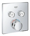 Смеситель для душа GROHE Grohtherm SmartControl (29124000) внешняя часть термостата, на 2 выхода, хром Смеситель для душа GROHE Grohtherm SmartControl (29124000) внешняя часть термостата, на 2 выхода, хром