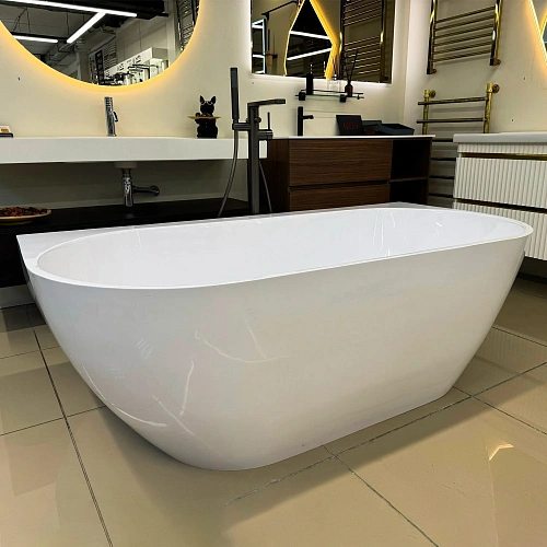 Ванна из искусственного камня Marmo-Elite Монца PBA-167-86-3 1670x860 щелевой перелив, матовая Ванна из искусственного камня Marmo-Elite Монца PBA-167-86-3 1670x860 щелевой перелив, матовая