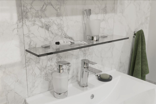 Полка STWORKI Glass Shelf 60 полкодержатели хром 440735 Полка STWORKI Glass Shelf 60 полкодержатели хром 440735