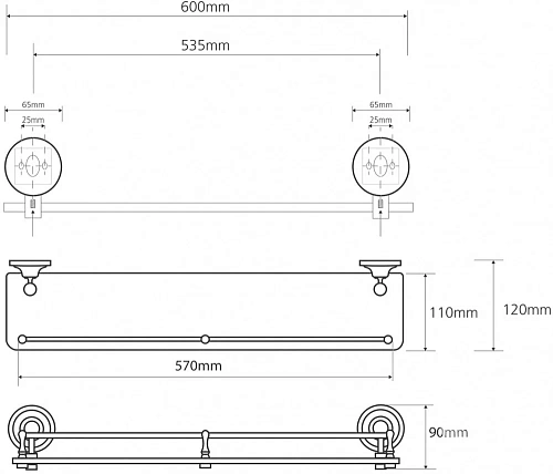 Полка Bemeta RETRO 144102267 Полка Bemeta RETRO 144102267