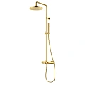 Душевая система CEZARES ECO-CD-T-BORO термостатическая, с ручным и верхним душем, брашированное золото Душевая система CEZARES ECO-CD-T-BORO термостатическая, с ручным и верхним душем, брашированное золото