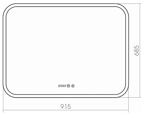 Зеркало Silver mirrors Стив 915х685 - 3 подогрев, часы, сенсорный выключатель ФР-00001060 Зеркало Silver mirrors Стив 915х685 - 3 подогрев, часы, сенсорный выключатель ФР-00001060