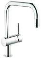 Смеситель для кухни GROHE Minta с выдвижным U-изливом, хром (32067000) Смеситель для кухни GROHE Minta с выдвижным U-изливом, хром (32067000)