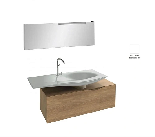 Комплект мебели 120 см Jacob Delafon Stillness , белый блестящий лак, смещенная установка раковины, E1292-00+EB2008-NF+EB2001-G1C Комплект мебели 120 см Jacob Delafon Stillness , белый блестящий лак, смещенная установка раковины, E1292-00+EB2008-NF+EB2001-G1C