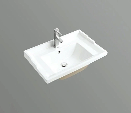 Раковина CeramaLux NYJ840-70 врезная, белый Раковина CeramaLux NYJ840-70 врезная, белый