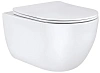 Унитаз подвесной Vincea Evo VT1-34 безободковый, белый, ультратонкое soft-close сиденье Унитаз подвесной Vincea Evo VT1-34 безободковый, белый, ультратонкое soft-close сиденье