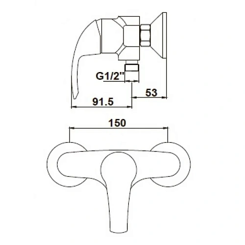 Смеситель для душа Kaiser Nova 23077 Смеситель для душа Kaiser Nova 23077