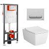 Картинка анонса товара «комплект унитаза с инсталляцией vitra metropole 9820b003-7201 сиденье микролифт, клавиша смыва хром»
