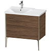 Картинка анонса товара «тумба под раковину duravit xviu xv44940b121 напольная 80 см орех темный»