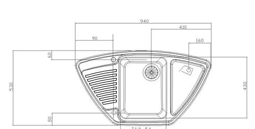 Кухонная мойка Aquaton Лория 1A715032LR080 из литого мрамора, белая Кухонная мойка Aquaton Лория 1A715032LR080 из литого мрамора, белая