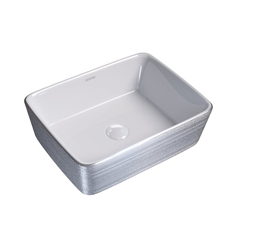 Раковина GROSSMAN Color GR-3016SW (480x370x130) серебро белая внутри Раковина GROSSMAN Color GR-3016SW (480x370x130) серебро белая внутри
