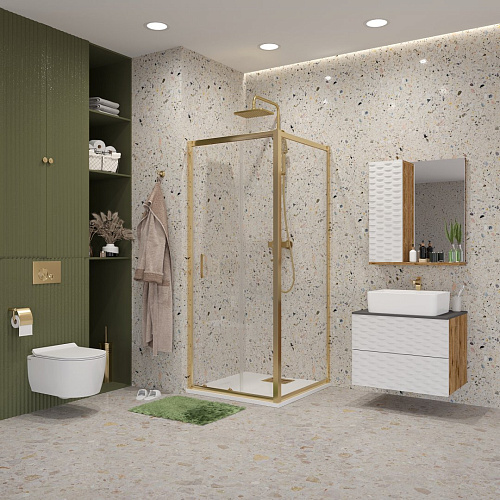 Душевой уголок Niagara Nova NG-42-10AG-A100G (100x100x195) квадратная, дверь раздвижная Душевой уголок Niagara Nova NG-42-10AG-A100G (100x100x195) квадратная, дверь раздвижная