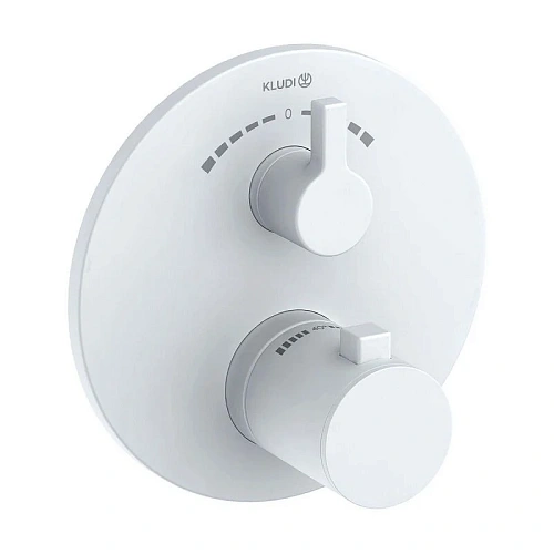 Смеситель для душа Kludi NOVA FONTE Puristic 208105315 термостатический, белый матовый Смеситель для душа Kludi NOVA FONTE Puristic 208105315 термостатический, белый матовый