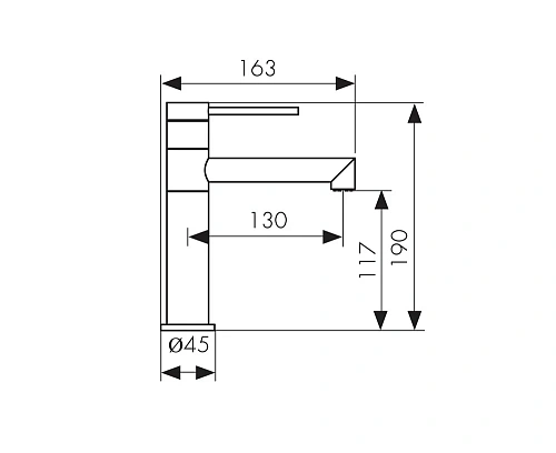 Смеситель для раковины Kaiser Vita 43011-15 воронёная сталь Смеситель для раковины Kaiser Vita 43011-15 воронёная сталь