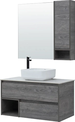 Комплект мебели STWORKI Карлстад 90 дуб рошелье, монте тиберио, с отверстием для смесителя в столешн 425490 Комплект мебели STWORKI Карлстад 90 дуб рошелье, монте тиберио, с отверстием для смесителя в столешн 425490