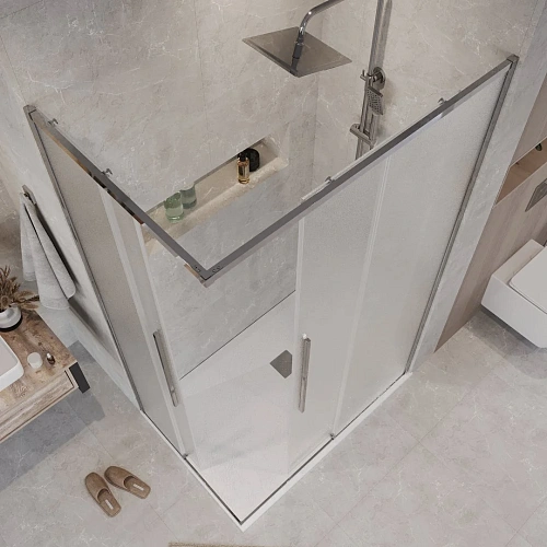 Душевой уголок GROSSMAN Galaxy 300.K33.01.9080.10.02 (90x80x195) прямоугольник,раздвижн,хром,стекло шиншилла Душевой уголок GROSSMAN Galaxy 300.K33.01.9080.10.02 (90x80x195) прямоугольник,раздвижн,хром,стекло шиншилла