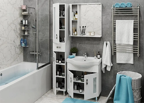 Зеркальный шкаф Onika КРИСТАЛЛ 67.02 левый 206705 Зеркальный шкаф Onika КРИСТАЛЛ 67.02 левый 206705