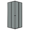 Картинка анонса товара «душевой уголок niagara eco ng-1010-14qt (100x100x190) квадратная, раздвиж, профиль черный, стекло тонированное (4мм)»