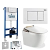 Картинка анонса товара «комплект унитаза timo twc-01+fp-004w+tk-603+te-720 умная электронная крышка биде c подогревом с инсталляцией, клавишей смыва reko»