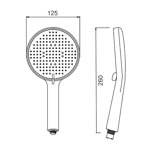Душевая лейка Splenka S450.51 3-х режимная пластик/силикон, хром Душевая лейка Splenka S450.51 3-х режимная пластик/силикон, хром